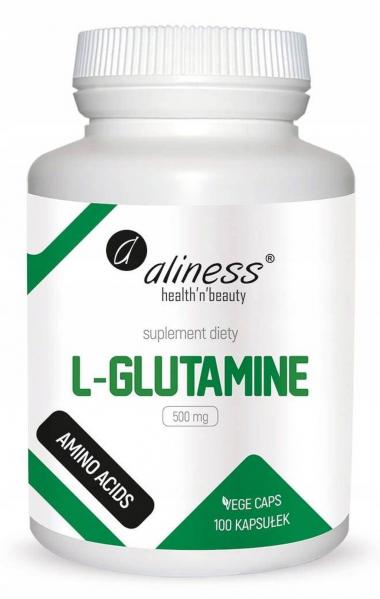 ALINESS L-Glutamine 500 mg x 100 Vege caps.