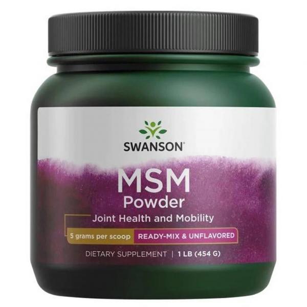 SWANSON MSM Powder (Methyl - Sulfonyl - Methane) proszek czysty 454g - suplement diety