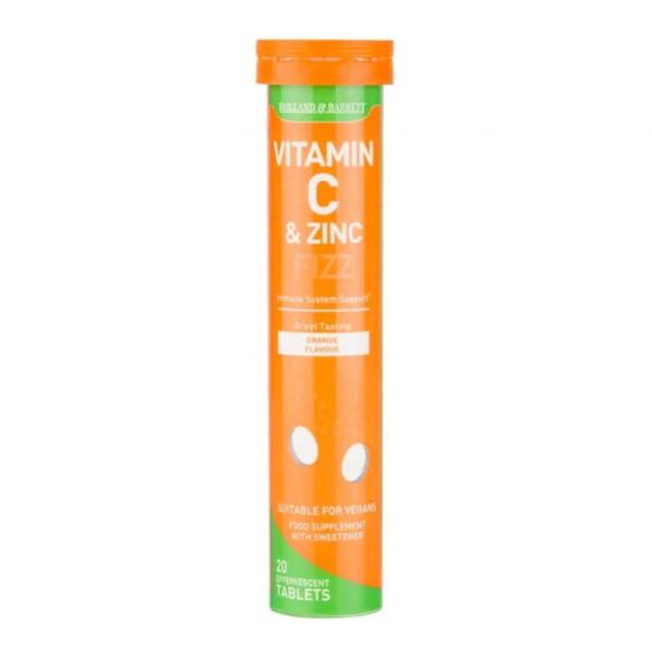 Vitamin C & Zinc Effervescent Orange 20 tabletek Holland & Barrett