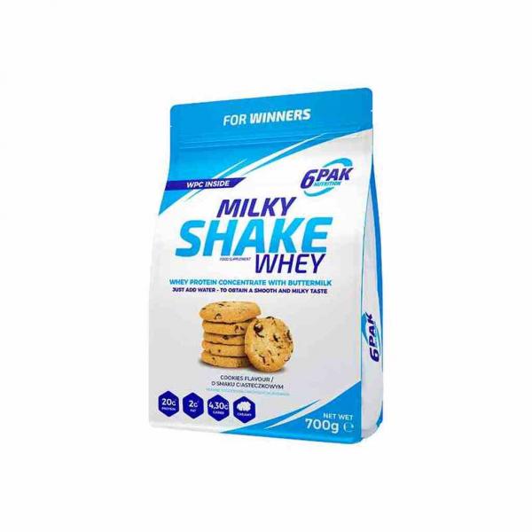 6PAK Milky Shake Whey 700g białko WPC o smaku ciasteczkowym