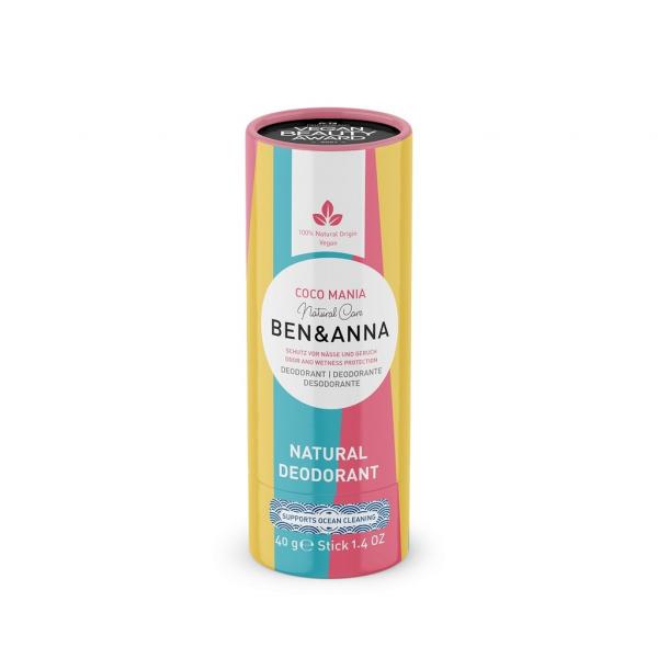 Natural Soda Deodorant naturalny dezodorant na bazie sody sztyft kartonowy Coco Mania 40g
