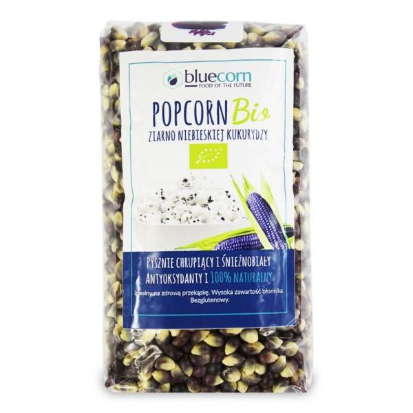 BIO Ziarna popcornu z niebieskiej kukurydzy 350g BLUECORN