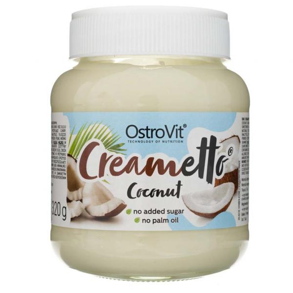 OstroVit Creametto krem kokosowy z wiórkami bez cukru - 320 g
