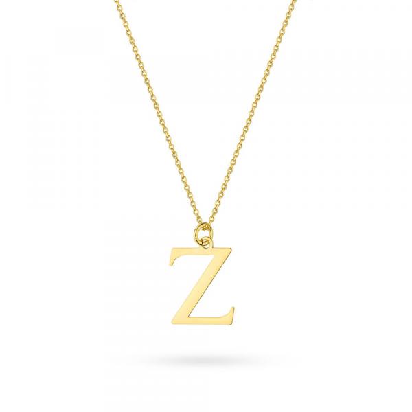Złoty naszyjnik z zawieszką literka Z