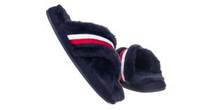 TOMMY HILFIGER PANTOFLE DAMSKIE TOMMY FURRY HOME SLIPPER NAVY FW0FW06314 0GY