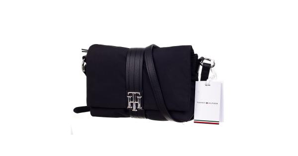 TOMMY HILFIGER TOREBKA DAMSKA RELAXED TH CROSSOVER BLACK AW0AW11709 BDS