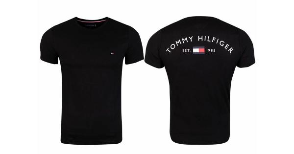 TOMMY HILFIGER MĘSKA KOSZULKA T-SHIRT TOMMY HILFIGER BACK LOGO TEE BLACK MW0MW17681 BDS