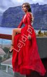 Czerwona fenomenalna suknia tiulowa na wesele, na studniówkę, Adel