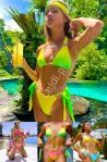 Cieniowane bikini ombre neonowe 3 kolory