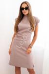 Elegancka sukienka masełko mocca 7420