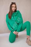 Zielony komplet dresowy 3w1 z legginsami Stay Cool 9446