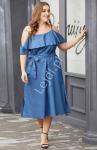 Jeansowa sukienka z falbanami Plus Size 243