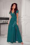 Sukienka zielona z rękawkami ala motylki Selena, r.34 -52, Plus size
