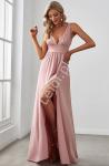 Różowa sukienka wieczorowa o klasycznym kroju 0168