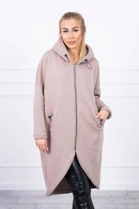 Bluza ocieplana długa ciemno beżowa