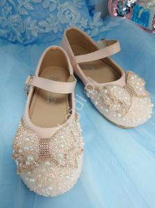 Brudno różowe buty na komunię, na wesele, na przyjęcia. Eleganckie buciki dla dziewczynki F78