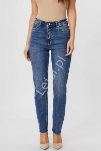 Ciemno niebieskie jeansy damskie, jeansy Vero Moda Brenda 9130