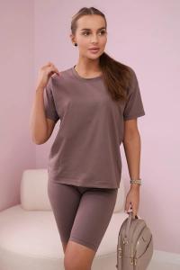 Komplet top+legginsy mocca