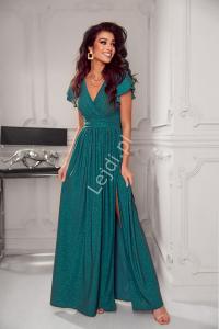 Sukienka zielona z rękawkami ala motylki Selena, r.34 -52, Plus size