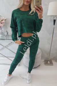 Dres damski z napisami zielony 67961