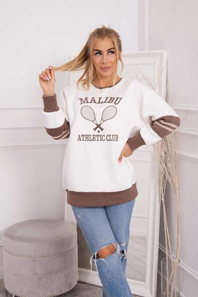 Bluza ocieplana Malibu ecru+mocca