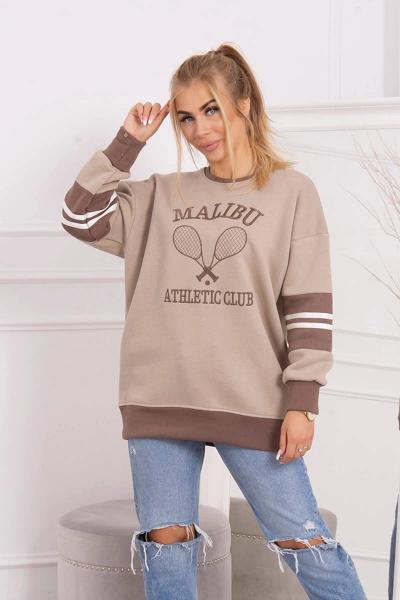 Bluza ocieplana Malibu ciemno beżowy+mocca