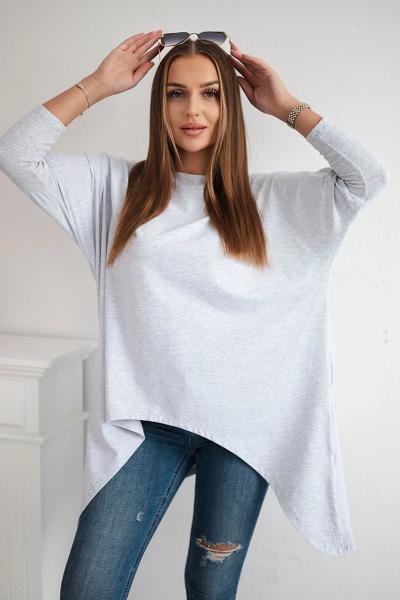 Bluzka oversize jasno szara