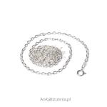 Łańcuszek srebrny anker diamentowany 0,25 - delikatny łańcuszek do zawieszek , długość - 42 cm
