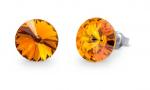 Kolczyki srebrne pr. 925 swarovski candy studs w kolorze topaz