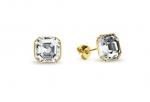 Kolczyki srebrne pozłacane pr. 925 swarovski imperial stud w kolorze crystal