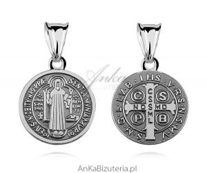 Medalik św. benedykt - srebrny medalik