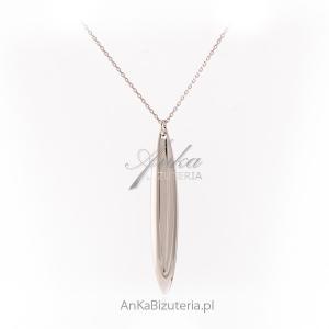 Srebrny naszyjnik długi sopel - elegancka biżuteria srebrna