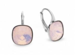Kolczyki srebrne barete rose water opal