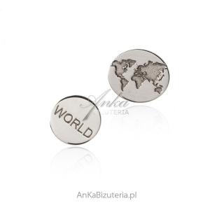 Srebrne kolczyki "around the world"