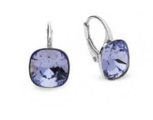 Kolczyki srebrne swarovski barete provence lavender