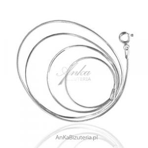 Srebrny łańcuszek żmijka od anka biżuteria , długość - 55 cm