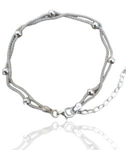 Biżuteria srebrna damska - bransoletka z kuleczkami