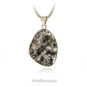 Biżuteria srebrna - zawieszka srebrna z druzą agatową kaboszon