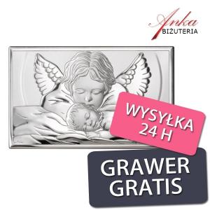 Dewocjonalia pamiątka dla dziecka aniołek 15 cm/9 cm , wielkość pamiątki - 15cm x 9cm