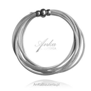 Elegancka srebrna bransoletka włoska calza