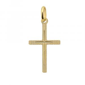Mały krzyżyk złoty diamentowany złoto pr. 585