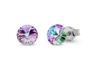 Kolczyki srebrne pr. 925 swarovski candy studs small w kolorze vitrail light