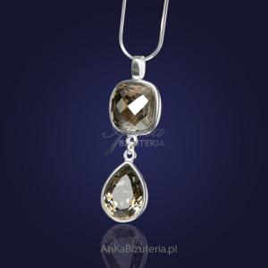 Promocja! naszyjnik-na łańcuszku z kryształami swarovski w kolorze- silver shadow