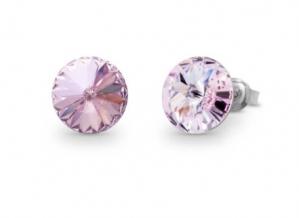 Kolczyki srebrne pr. 925 candy studs violet