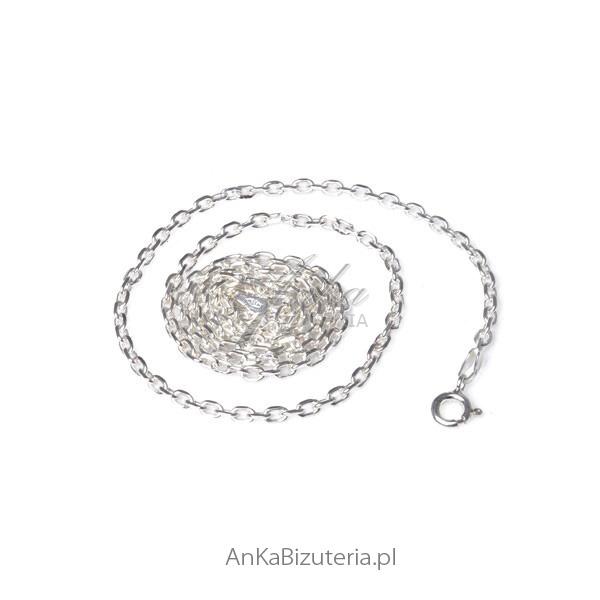 Łańcuszek srebrny anker diamentowany 0,25 - delikatny łańcuszek do zawieszek , długość - 42 cm