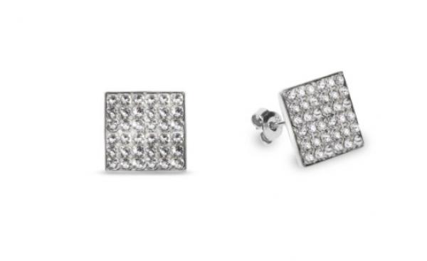 Kolczyki srebrne swarovski kingdom studs w kolorze crystal