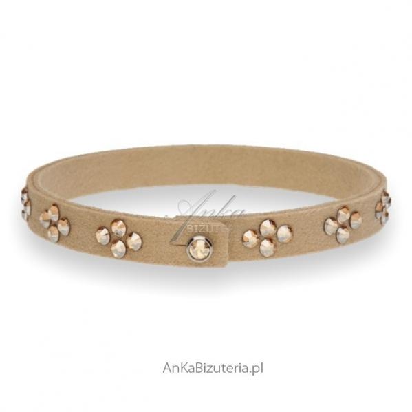 Bransoletka swarovski karo tennis - golden shadow