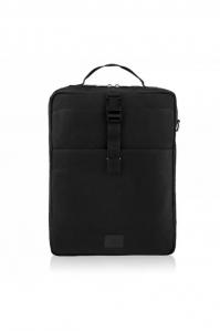 Męski plecak na laptopa czarny bawełniany canvas plecak A4 Paolo Peruzzi