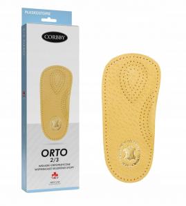 Wkładki Ortopedyczne na Płaskostopie ORTO 2/3 Corbby r. 37-38