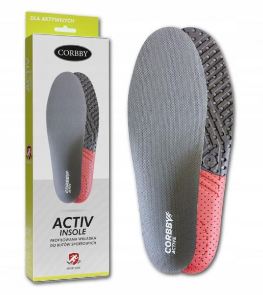 Profilowane Wkładki do Butów Sportowych Activ Insole Corbby r. 37